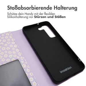 iMoshion ﻿Design Klapphülle für das Samsung Galaxy S22 - White Daisy