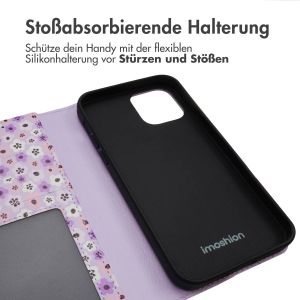 iMoshion ﻿Design Klapphülle für das iPhone 12 (Pro) - Purple Flowers