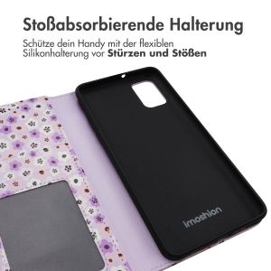 iMoshion ﻿Design Klapphülle für das Samsung Galaxy A41 - Purple Flowers