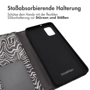 iMoshion ﻿Design Klapphülle für das Samsung Galaxy A41 - Black And White