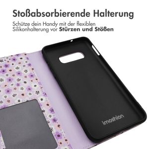iMoshion ﻿Design Klapphülle für das Samsung Galaxy S10e - Purple Flowers