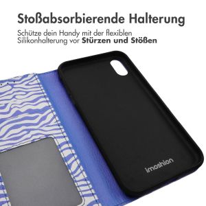 iMoshion ﻿Design Klapphülle für das iPhone Xr - White Blue Stripes