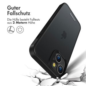 Accezz Rugged Frosted Back Cover für das iPhone 14 - Schwarz