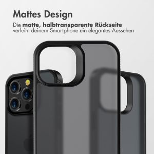 Accezz Rugged Frosted Back Cover für das iPhone 14 Pro Max - Schwarz