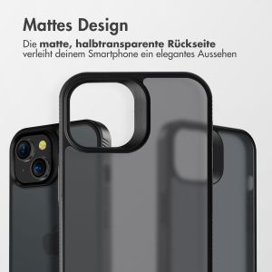 Accezz Rugged Frosted Back Cover für das iPhone 15 Plus - Schwarz