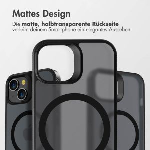 Accezz Rugged Frosted Back Cover mit MagSafe für das iPhone 14 - Schwarz
