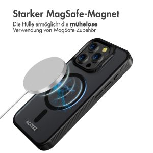 Accezz Rugged Frosted Back Cover mit MagSafe für das iPhone 15 Pro - Schwarz