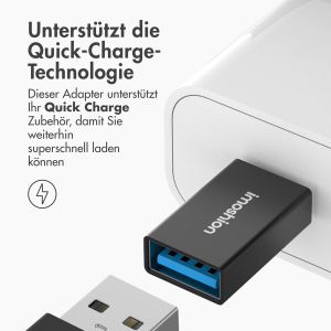 iMoshion  2x USB-C (Stecker)-auf-USB-A 3.2 (Buchse)-Adapter – OTG – Schwarz