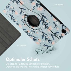 iMoshion 360° drehbare Design Klapphülle für das Samsung Galaxy Tab A9 Plus - Flowers