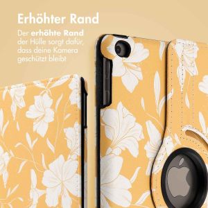 iMoshion 360° drehbare Design Klapphülle für das iPad 6 (2018) / iPad 5 (2017) / Air 2 (2014) / Air 1 (2013)- Yellow Flowers