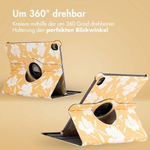 iMoshion 360° drehbare Design Klapphülle für das iPad Air 5 (2022) / Air 4 (2020) - Yellow Flowers