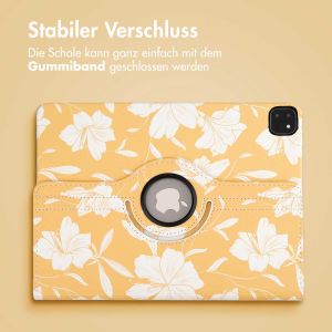 iMoshion 360° drehbare Design Klapphülle für das iPad Pro 12.9 (2018 / 2020 / 2021 / 2022) - Yellow Flowers