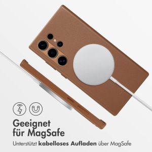 Accezz MagSafe Leather Backcover für das Samsung Galaxy S24 Ultra - Sienna Brown