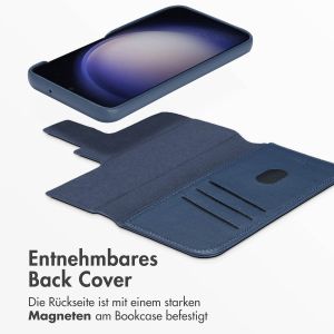 Accezz 2-in-1 Klapphülle aus Leder mit MagSafe für das Samsung Galaxy S23 - Nightfall Blue