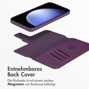 Accezz 2-in-1 Klapphülle aus Leder mit MagSafe für das Samsung Galaxy S23 FE - Heath Purple