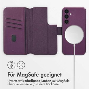Accezz 2-in-1 Klapphülle aus Leder mit MagSafe für das Samsung Galaxy S23 FE - Heath Purple
