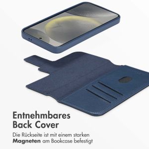 Accezz 2-in-1 Klapphülle aus Leder mit MagSafe für das Samsung Galaxy S24 - Nightfall Blue