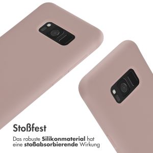 iMoshion Silikonhülle mit Band für das Samsung Galaxy S8 - Sand Pink