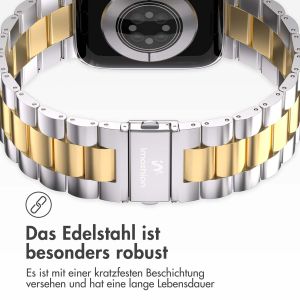 iMoshion Edelstahlarmband für das Apple Watch Series 1-9 / SE - 38/40/41 mm - Silber / Gold