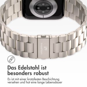 iMoshion Edelstahlarmband für das Apple Watch Series 1-9 / SE / Ultra (2) - 42/44/45/49 mm - Starlight