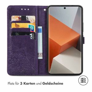 iMoshion Mandala Klapphülle für das Xiaomi Redmi Note 13 Pro Plus (5G) - Violett