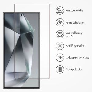 Accezz Vollflächige Schutzfolie aus gehärtetem Glas mit Applikator für das  Samsung Galaxy S24 Ultra - Transparent