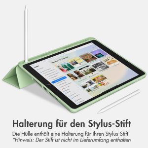 Accezz Smarte Klapphülle aus Silikon für das iPad 6 (2018) 9.7 Zoll / iPad 5 (2017) 9.7 Zoll - Hellgrün