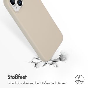 Accezz Liquid Silikoncase mit MagSafe für das iPhone 15 Plus - Stone