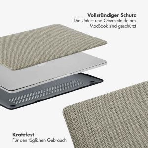 Selencia Cover mit gewebter Oberfläche für das MacBook Air 13 Zoll (2018-2020) - A1932 / A2179 / A2337 - Taupe