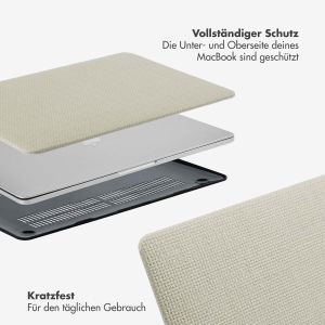 Selencia Cover mit gewebter Oberfläche für das MacBook Air 13 Zoll (2018-2020) - A1932 / A2179 / A2337 - Beige