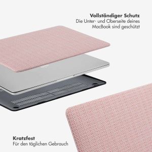 Selencia Cover mit gewebter Oberfläche für das MacBook Air 13 Zoll (2018-2020) - A1932 / A2179 / A2337 - Rosa