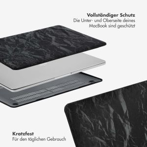 Selencia Cover mit Samtoberfläche für das MacBook Air 13 Zoll (2018-2020) - A1932 / A2179 / A2337 - Schwarz