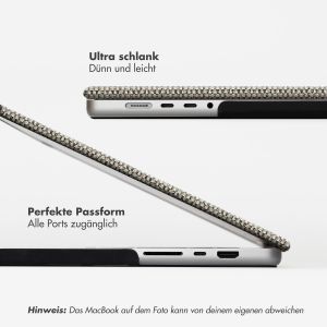 Selencia Cover mit gewebter Oberfläche für das MacBook Air 13 Zoll (2022) / Air 13 Zoll (2024) M3 chip - A2681 / A3113 - Taupe