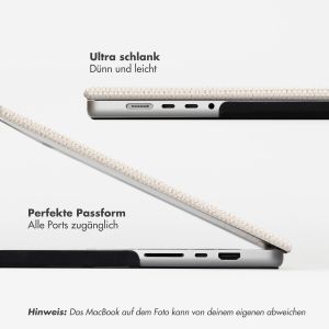 Selencia Cover mit gewebter Oberfläche für das MacBook Air 13 Zoll (2022) / Air 13 Zoll (2024) M3 chip - A2681 / A3113 - Beige