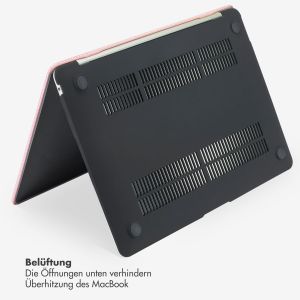 Selencia Cover mit gewebter Oberfläche für das MacBook Air 13 Zoll (2022) / Air 13 Zoll (2024) M3 chip - A2681 / A3113 - Rosa
