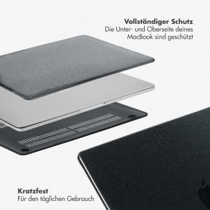 Selencia Glitzer Cover für das MacBook Air 15 Zoll (2023) / Air 15 Zoll (2024) M3 chip - A2941 / A3114 - Schwarz