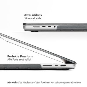 Selencia Glitzer Cover für das MacBook Air 15 Zoll (2023) / Air 15 Zoll (2024) M3 chip - A2941 / A3114 - Schwarz