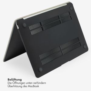 Selencia Cover mit gewebter Oberfläche für das MacBook Air 15 Zoll (2023) / Air 15 Zoll (2024) M3 chip - A2941 / A3114 - Taupe