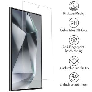 Accezz Screen Protector aus gehärtetem Glas für das Samsung Galaxy S24 Ultra - Transparent 