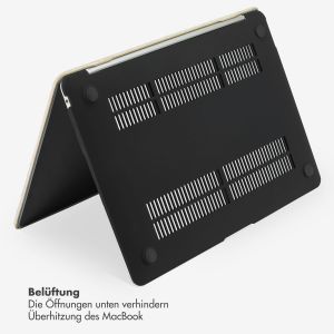 Selencia Cover mit Samtoberfläche für das MacBook Air 15 Zoll (2023) / Air 15 Zoll (2024) M3 chip - A2941 / A3114 - Beige