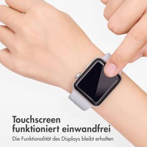 Accezz 2x Displayschutzfolie mit Applikator für die Apple Watch Series 7-9 - 41 mm