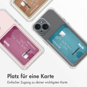 iMoshion Soft Case Back Cover mit Kartenfach für das iPhone 15 - Transparent