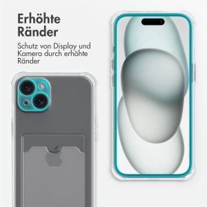 iMoshion Soft Case Back Cover mit Kartenfach für das iPhone 15 Plus - Transparent