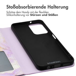 iMoshion Design Klapphülle für das Motorola Moto G34 - Purple Marble