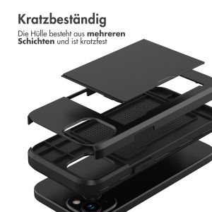 iMoshion Backcover mit Kartenfach für das iPhone 15 - Schwarz