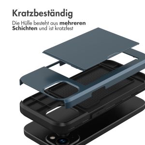 iMoshion Backcover mit Kartenfach für das iPhone 15 - Dunkelblau