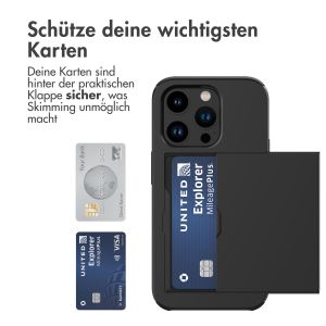 iMoshion Backcover mit Kartenfach für das iPhone 15 Pro - Schwarz