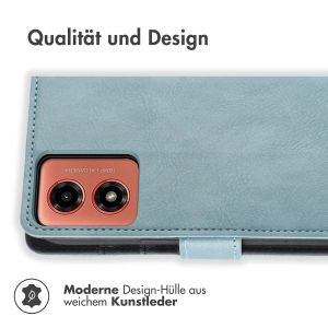 iMoshion Luxuriöse Klapphülle für das Motorola Moto G04 / G24 - Hellblau