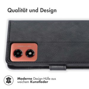 iMoshion Luxuriöse Klapphülle für das Motorola Moto G04 / G24 - Schwarz