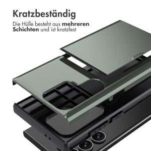 iMoshion Backcover mit Kartenfach für das Samsung Galaxy S24 Ultra - Dunkelgrün